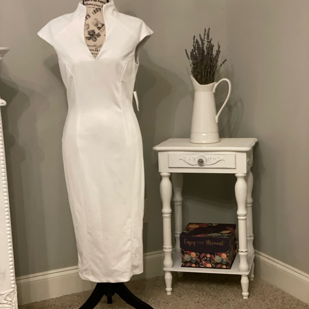 White pencil dress.